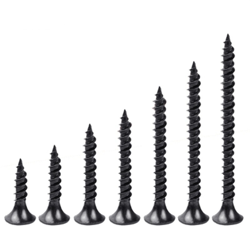 Vis à ongles de cloison à oxyde noir Din18182 Tête de trompette en acier en carbone double vis à cloisons sèches milles